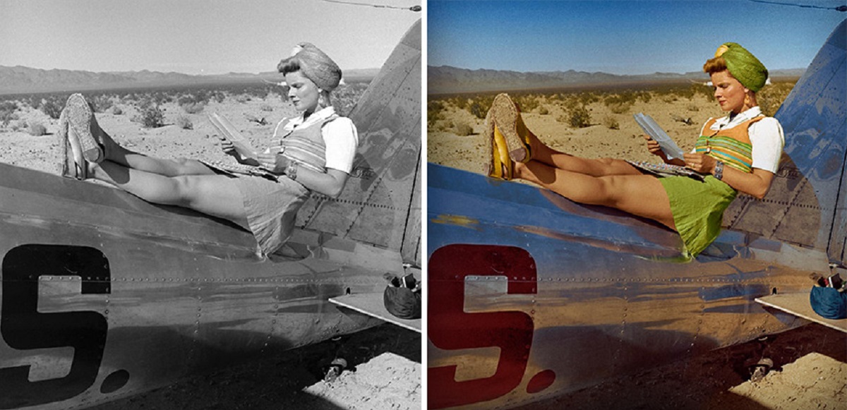 Civil Air Patrol Student, Taking A Sunbath At The Silver Lake Airfield, Baker California, 1944