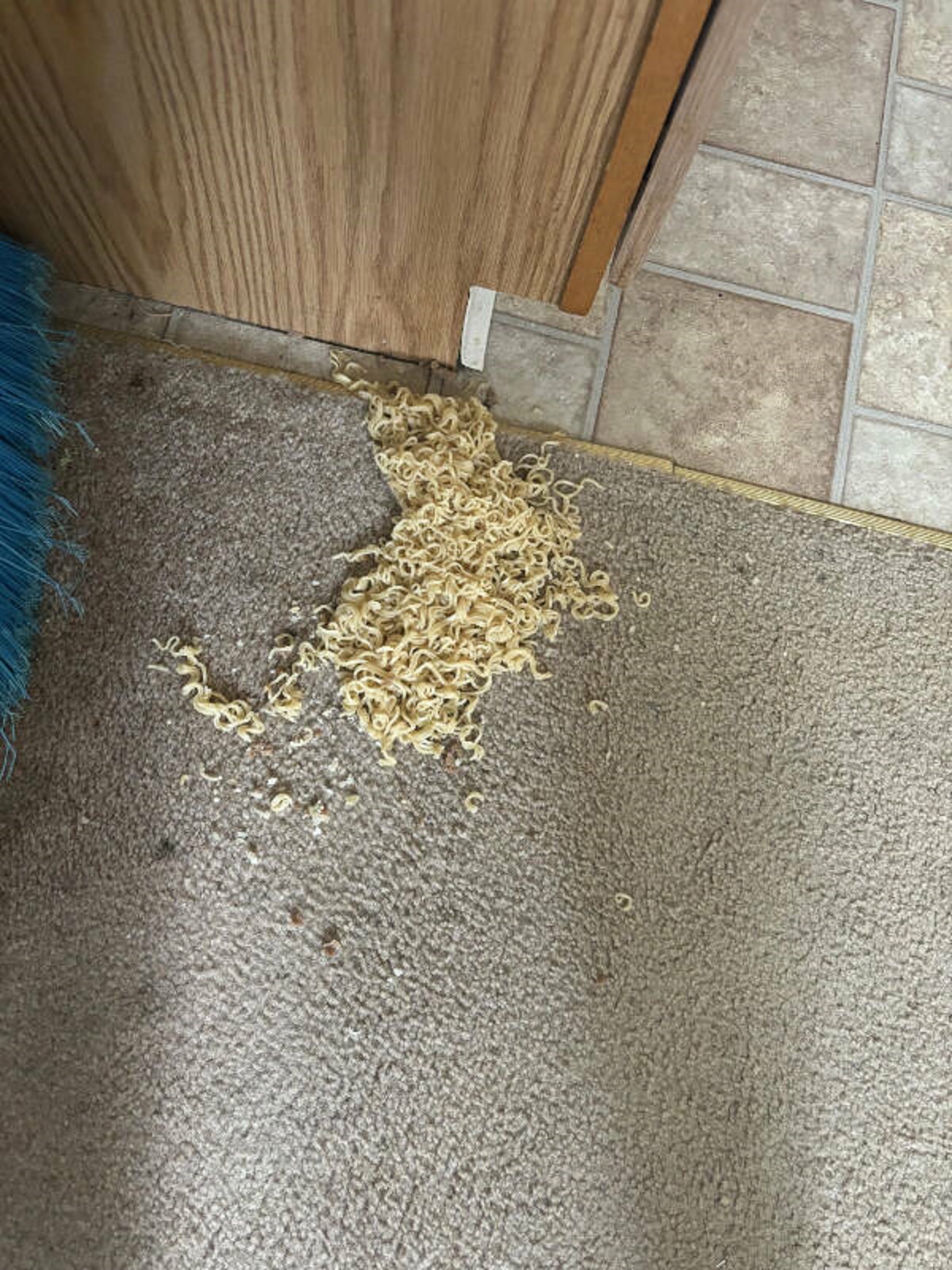 “Made a microwave ramen bowl for lunch and the bottom randomly gave out, dumping the scalding hot noodles all over my bare feet”