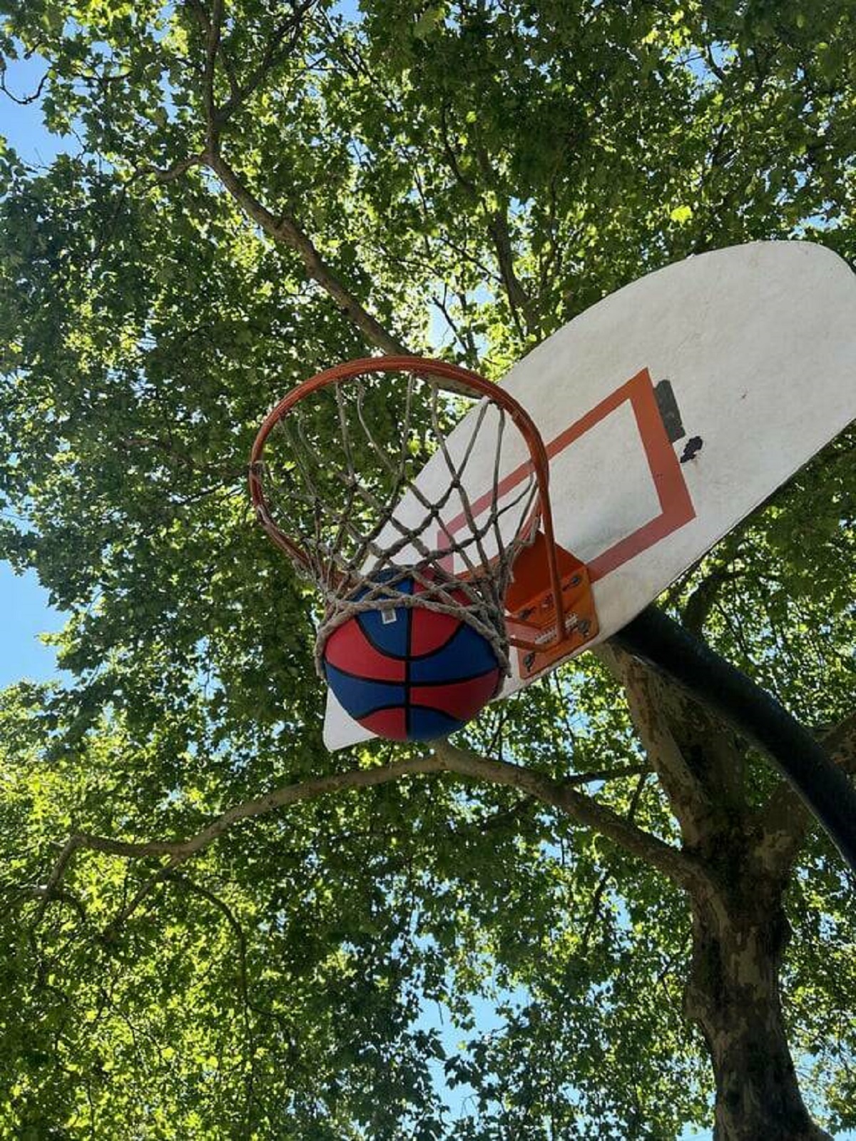 "Bought a basketball, got a sunny holiday and made it to the local court to shoot baskets by myself"