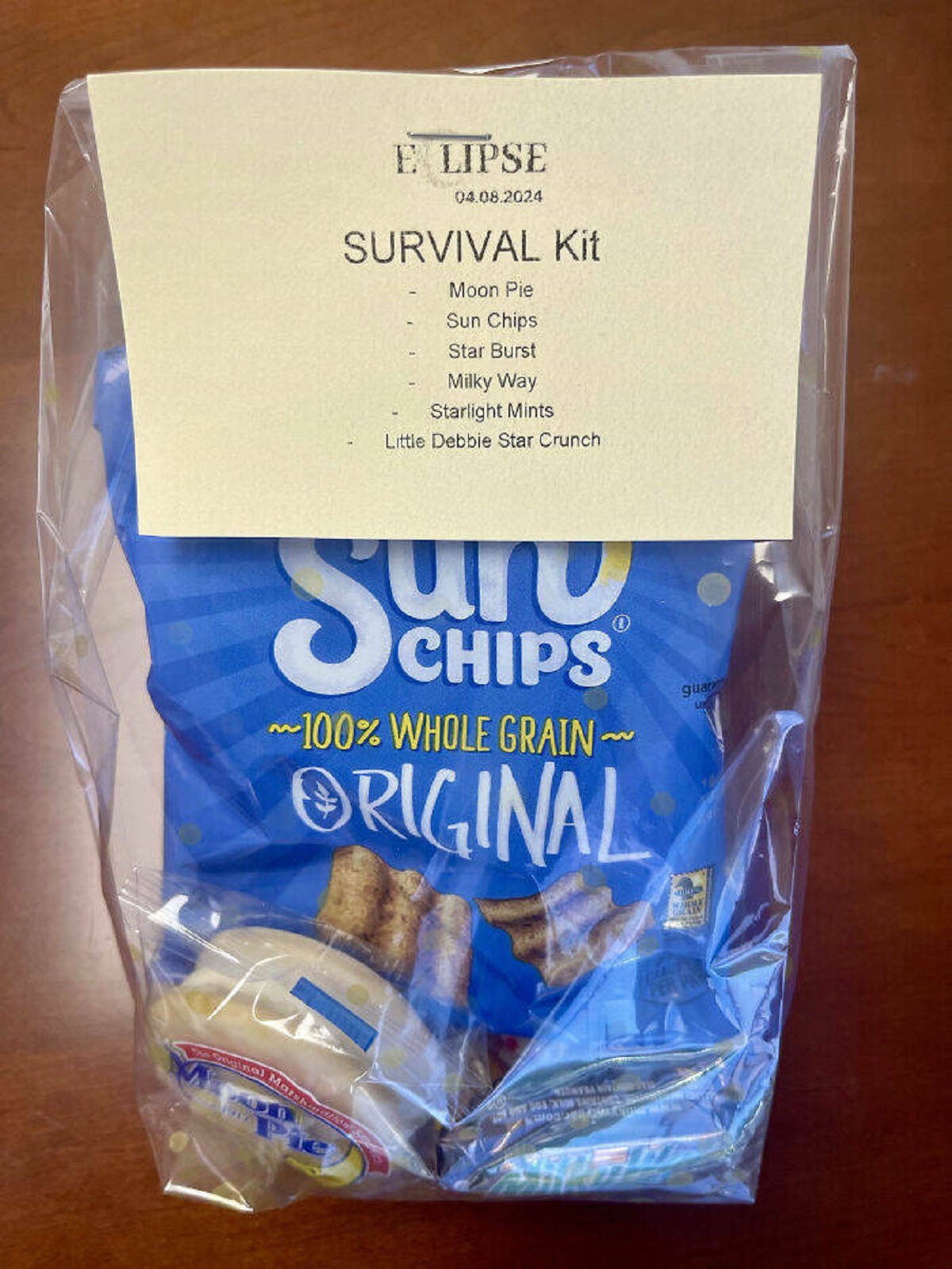 "This Eclipse Survival Goodie Bag Our Cfo Made For Everyone"
