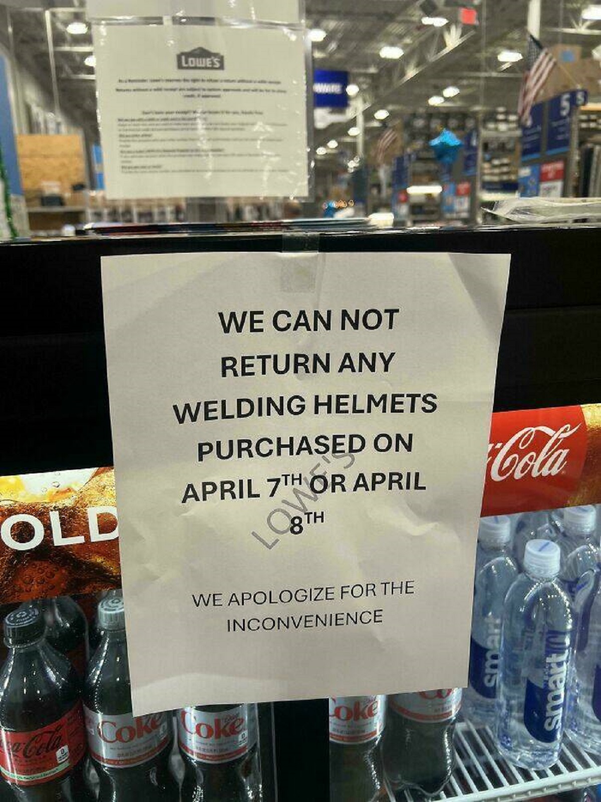 "Lowe’s Won’t Accept Welding Mask Returns If They Were Bought Around The Eclipse"