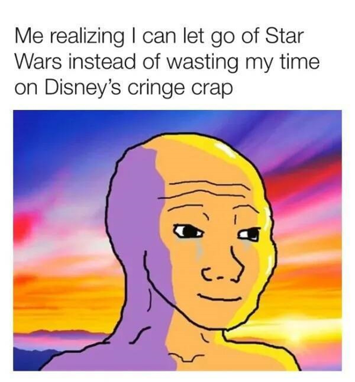 light wojak - Me realizing I can let go of Star Wars instead of wasting my time on Disney's cringe crap 31