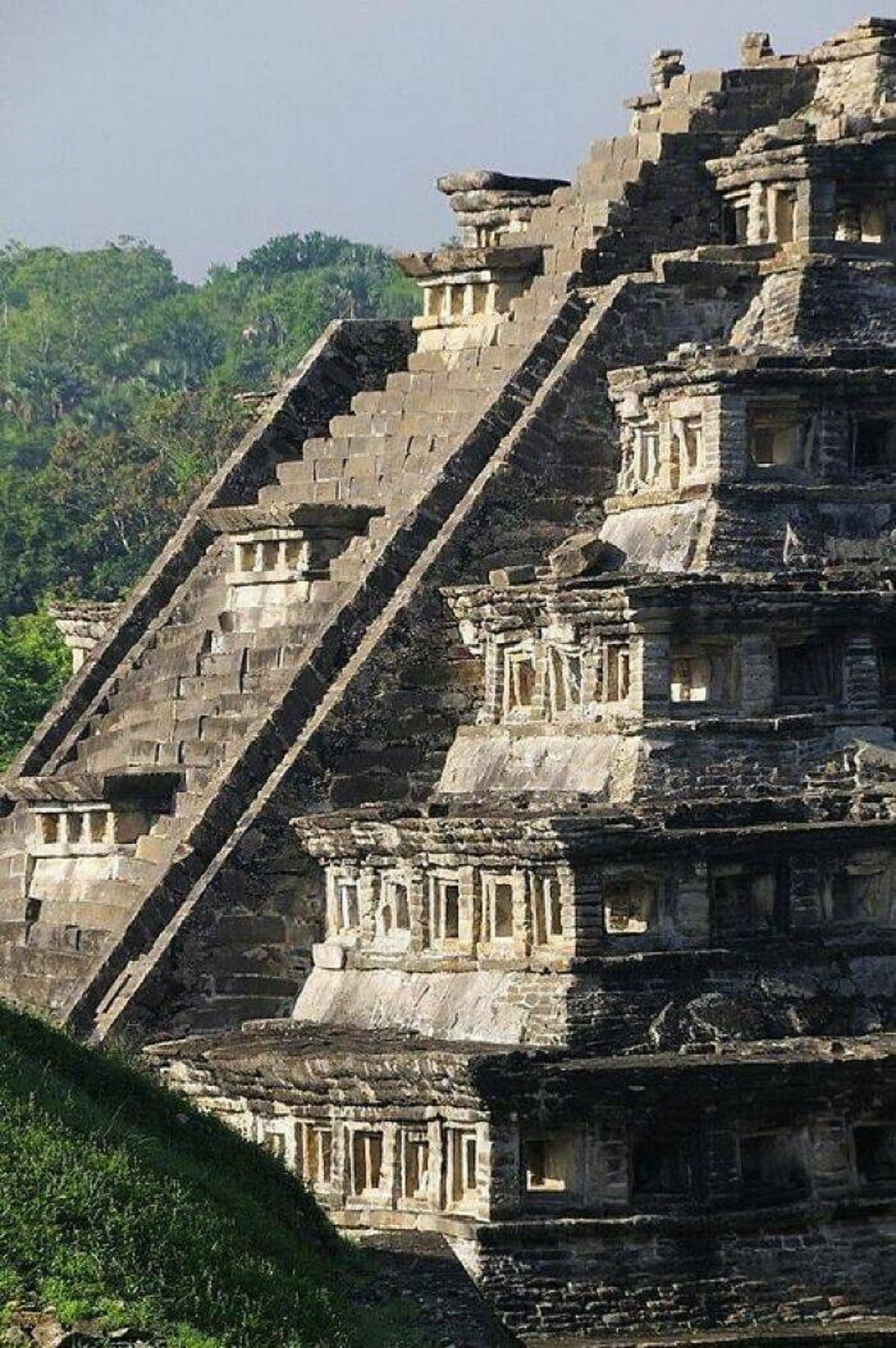 "The Pyramid Of The Niches Is A Stunning Architectural Feat Located In The Ancient City Of El Tajín, Veracruz, Mexico"