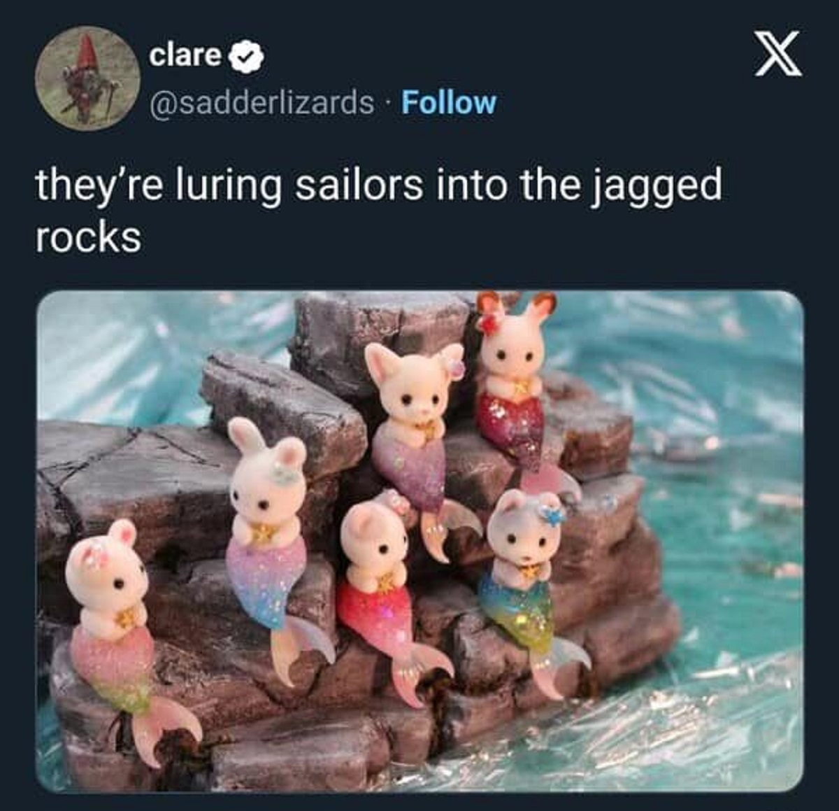 screenshot - clare they're luring sailors into the jagged rocks X