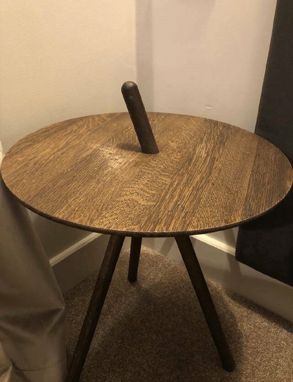 "This table has a suspicious extra appendage"