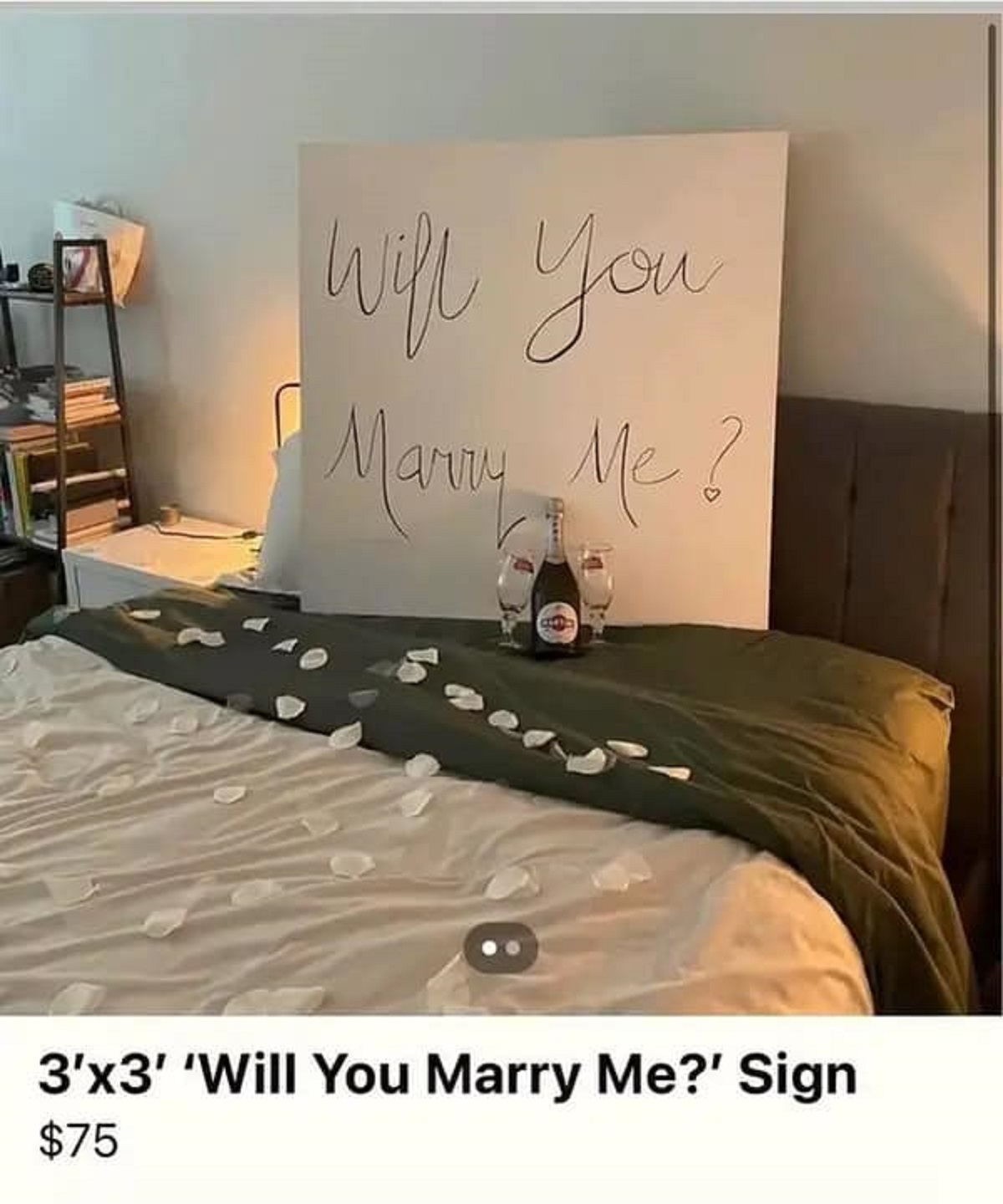 bedroom - Will You Manny Me? 3'x3' 'Will You Marry Me?' Sign $75