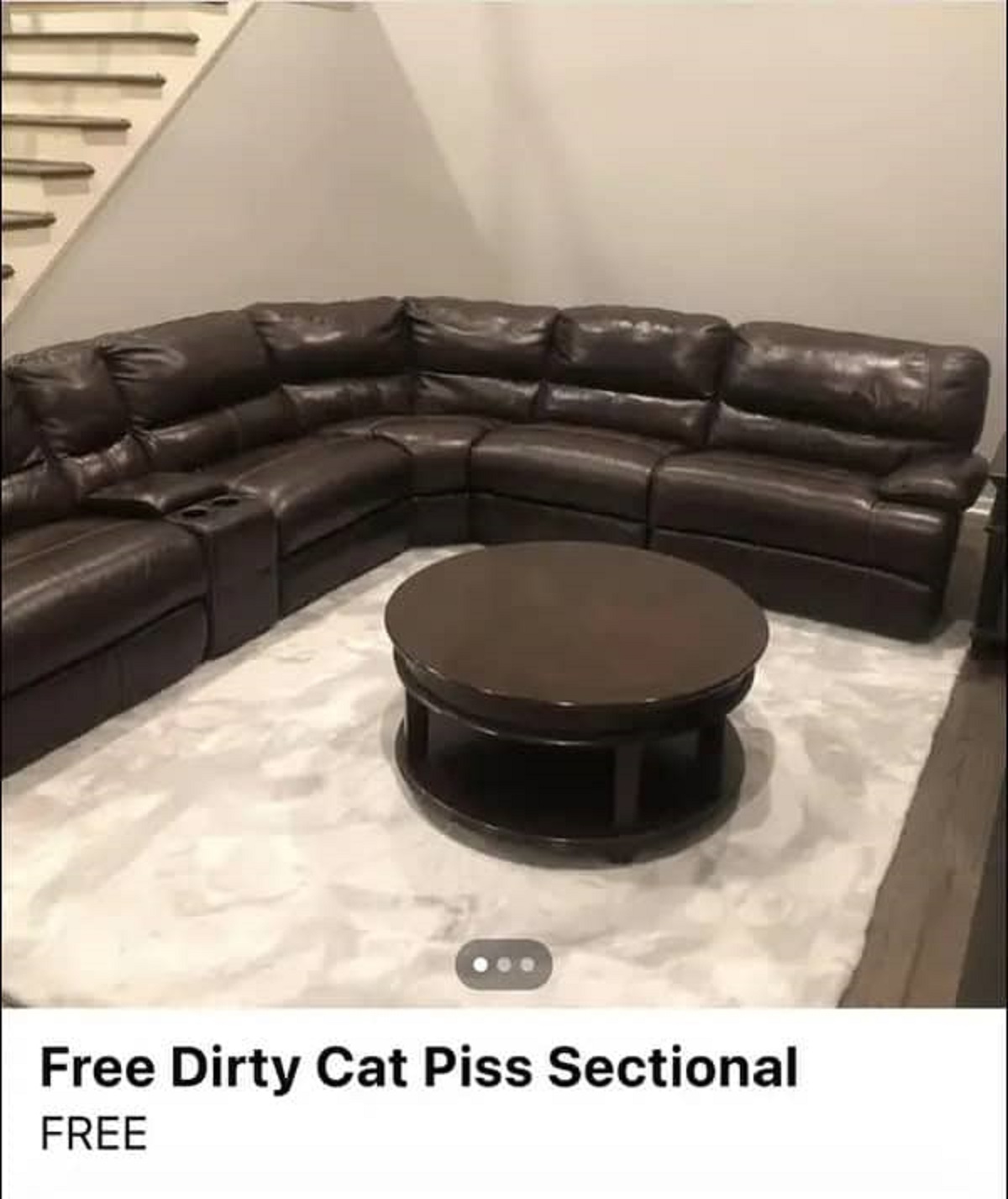 coffee table - Free Dirty Cat Piss Sectional Free