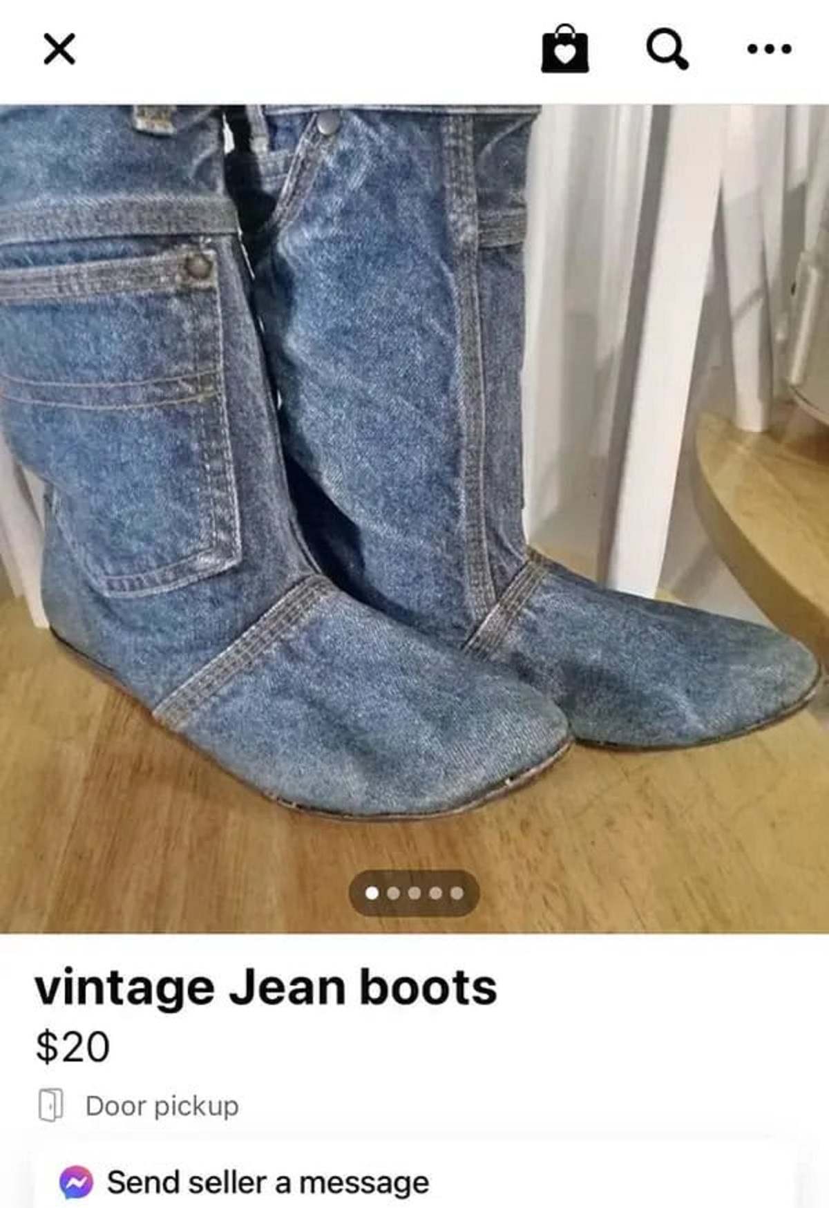 motorcycle boot - vintage Jean boots $20 Door pickup Send seller a message a