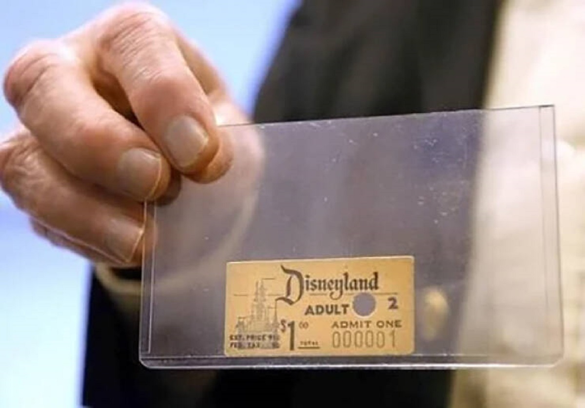 "The first ever ticket of Disneyland."