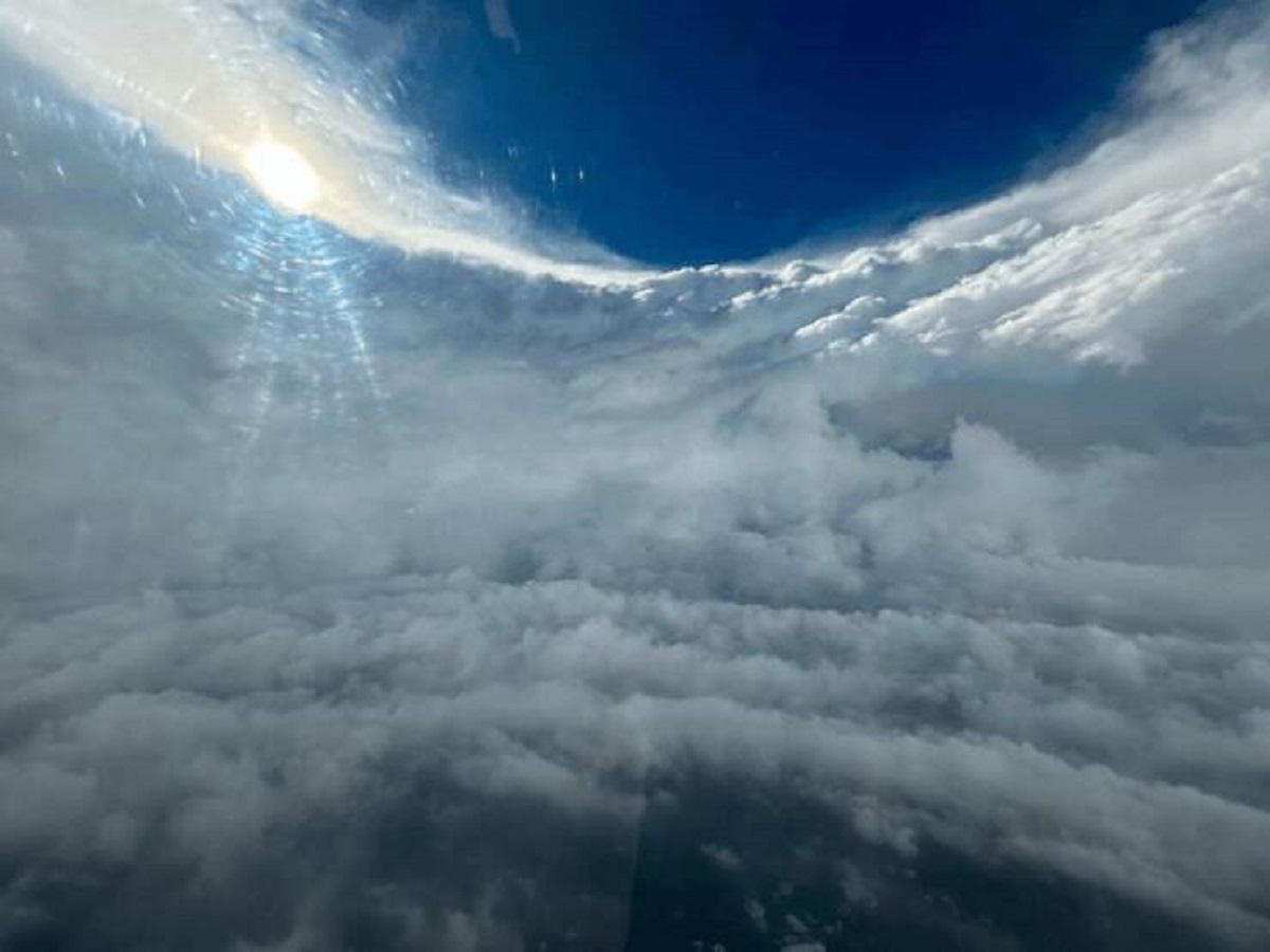 "Calm Within the Storm: Inside the Eye (Center of the Storm) of Category 5 Hurricane Beryl"