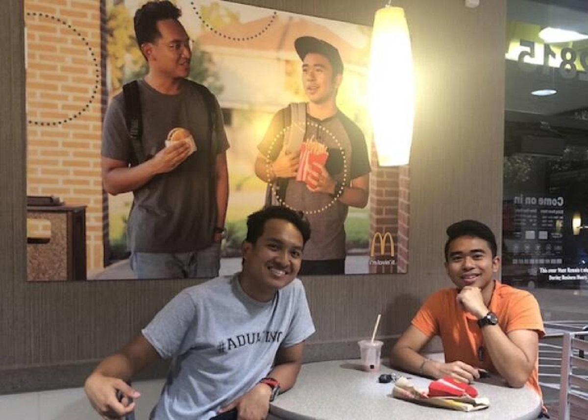 "They noticed there was a blank wall at McDonald’s so they decided to make this fake poster of themselves. It’s now been 51 days since they hung it up."