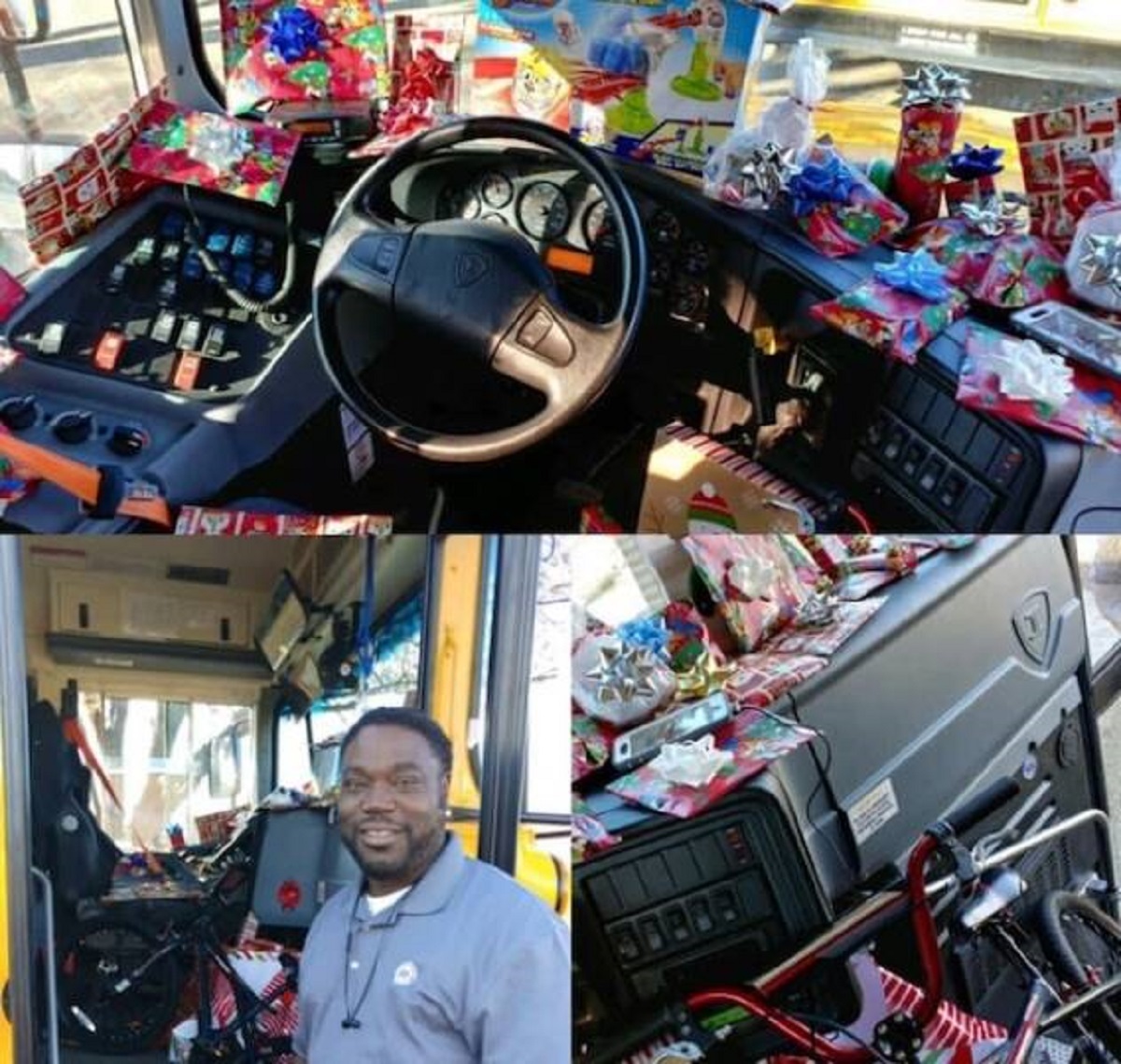 "An elementary school bus driver asked every kid on his bus what they wanted for Christmas. He bought every child a gift."