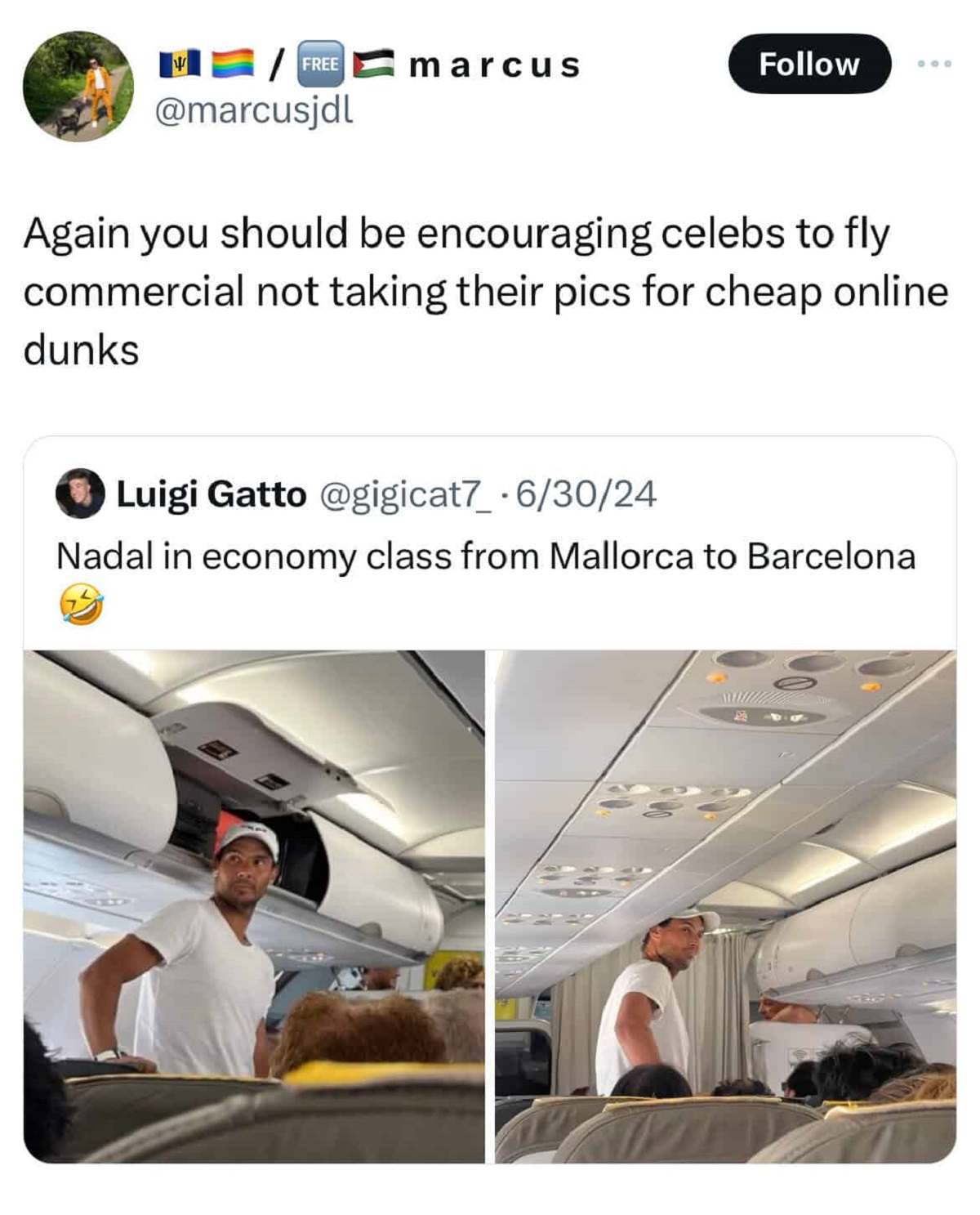 aerospace engineering - M Free marcus 000 Again you should be encouraging celebs to fly commercial not taking their pics for cheap online dunks Luigi Gatto .63024 Nadal in economy class from Mallorca to Barcelona ererer Best