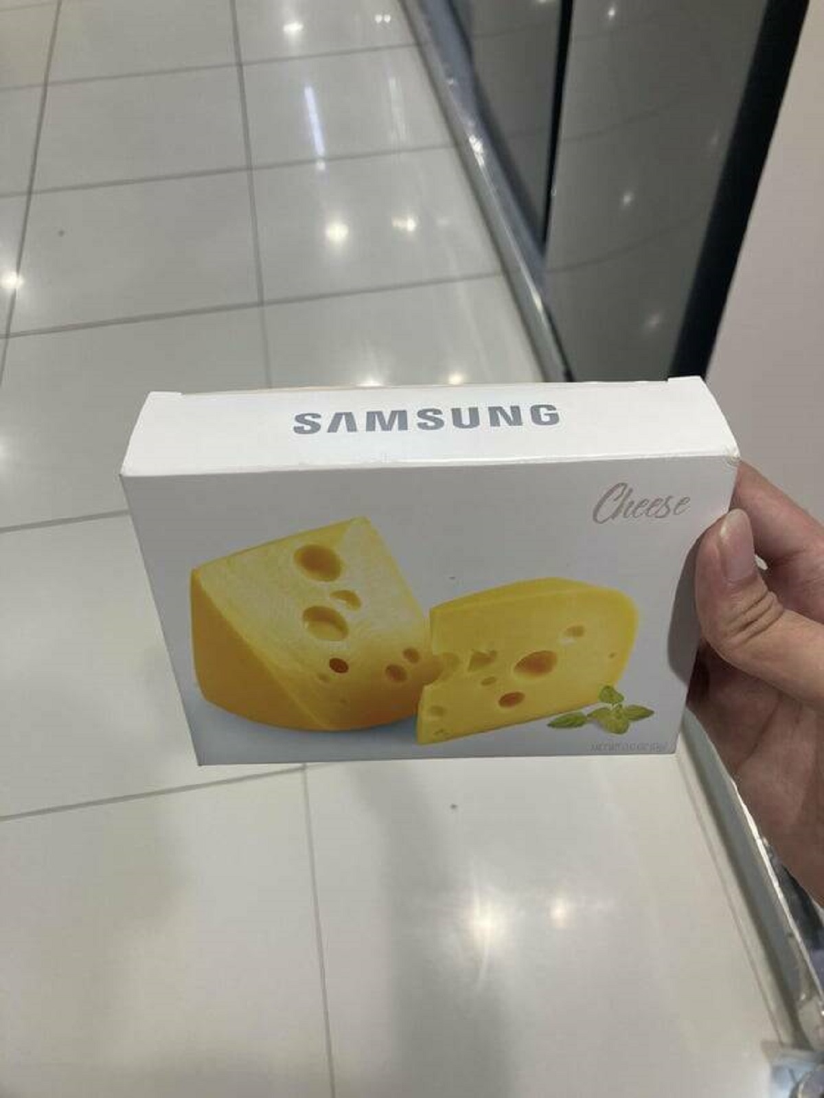 "Samsung makes cheese"