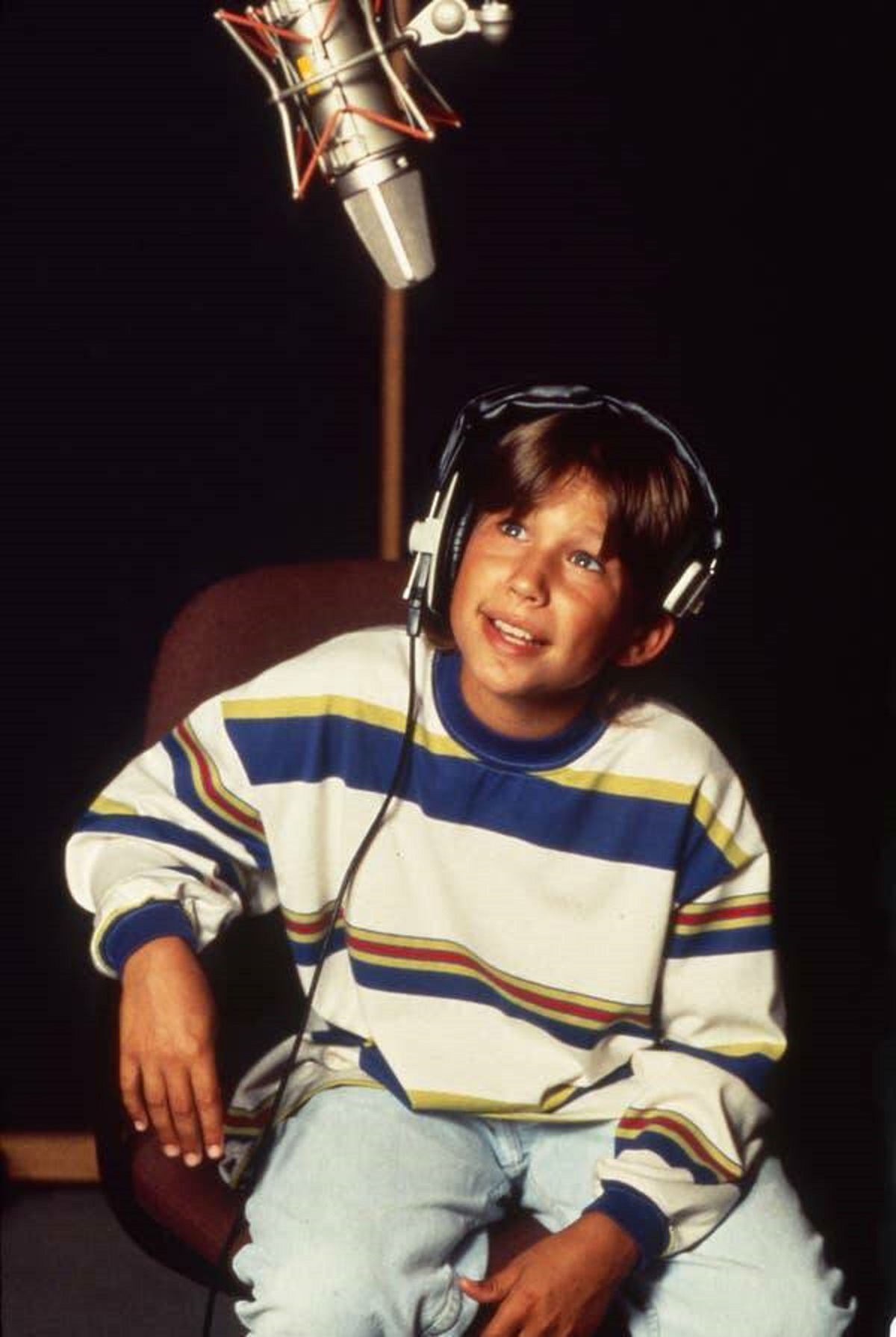 Here's a promotional photo taken of Jonathan Taylor Thomas while he was recording the speaking voice of Young Simba for The Lion King: