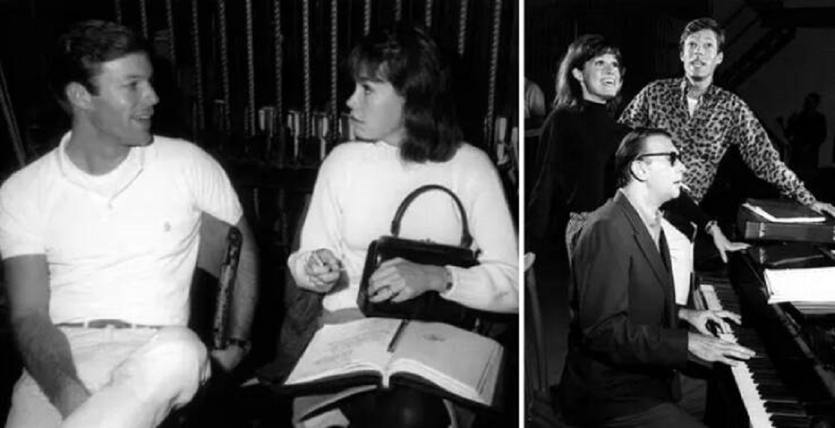 In 1966, Breakfast at Tiffany's was adapted into a musical, with Mary Tyler Moore and Richard Chamberlain as Holly Golightly and Paul Varjak. The show was a huge failure, closing quickly after only four previews on Broadway. Here are a couple of photos of Moore and Chamberlain rehearsing for the show: