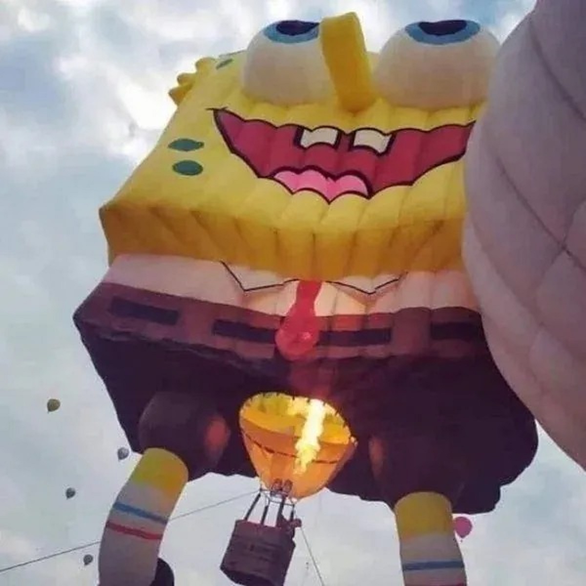 oh hell nah they burning spunch bob