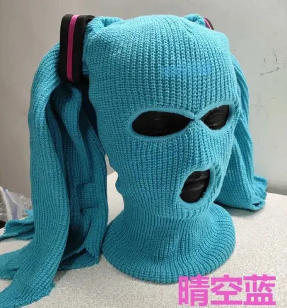 hatsune miku knitted mask -