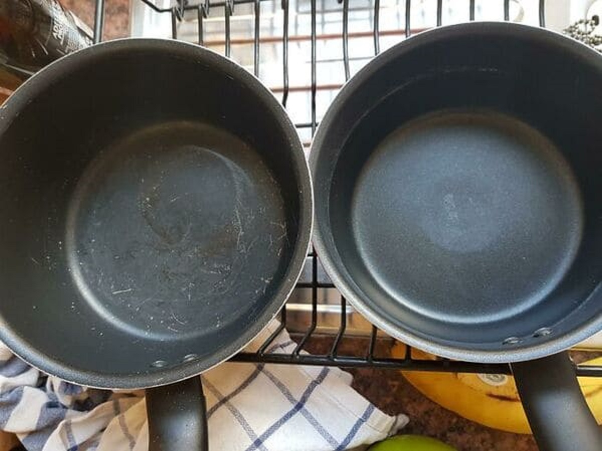 “Asked My Former Flatmates Not To Use Metalware In My Nonstick Pot, Was Told I Was Being Unreasonable And That They Wouldn’t Scratch It. My Sister’s Identical Pot Of The Same Age Pictured For Comparison”