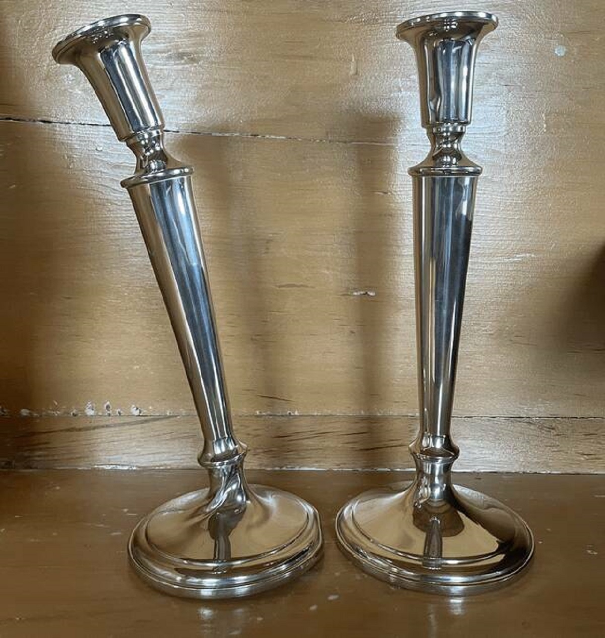 "What 25 years of sideways storage does to pewter candlesticks"