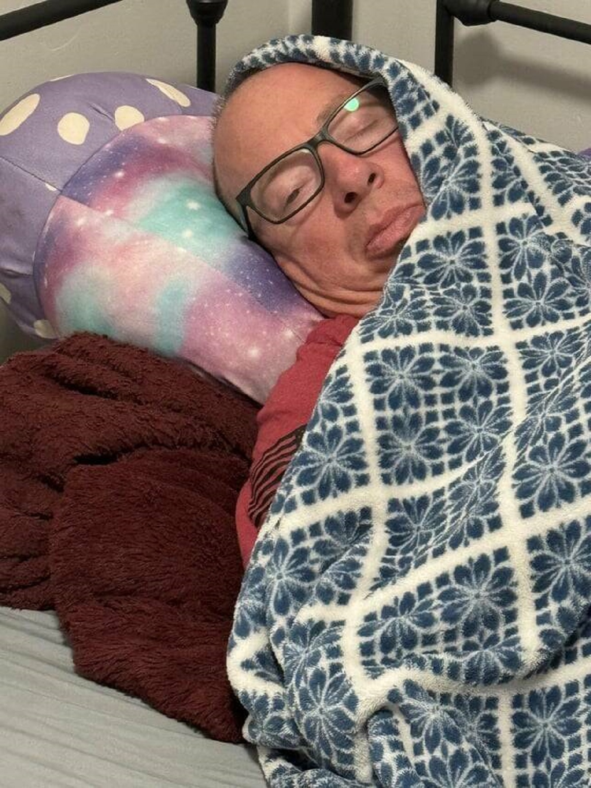 "My Dad sleeps with one eye open."