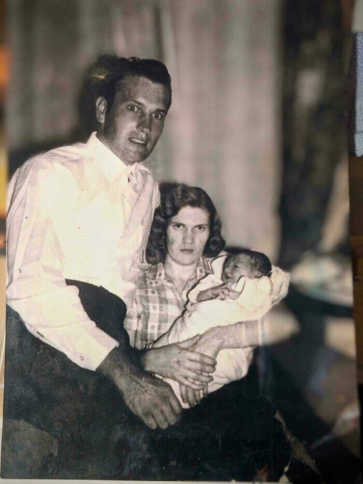 "My Terrified Dad (20) And His First Wife (19) Days After The Birth Of Their First Child (Maine, USA, 1961)"