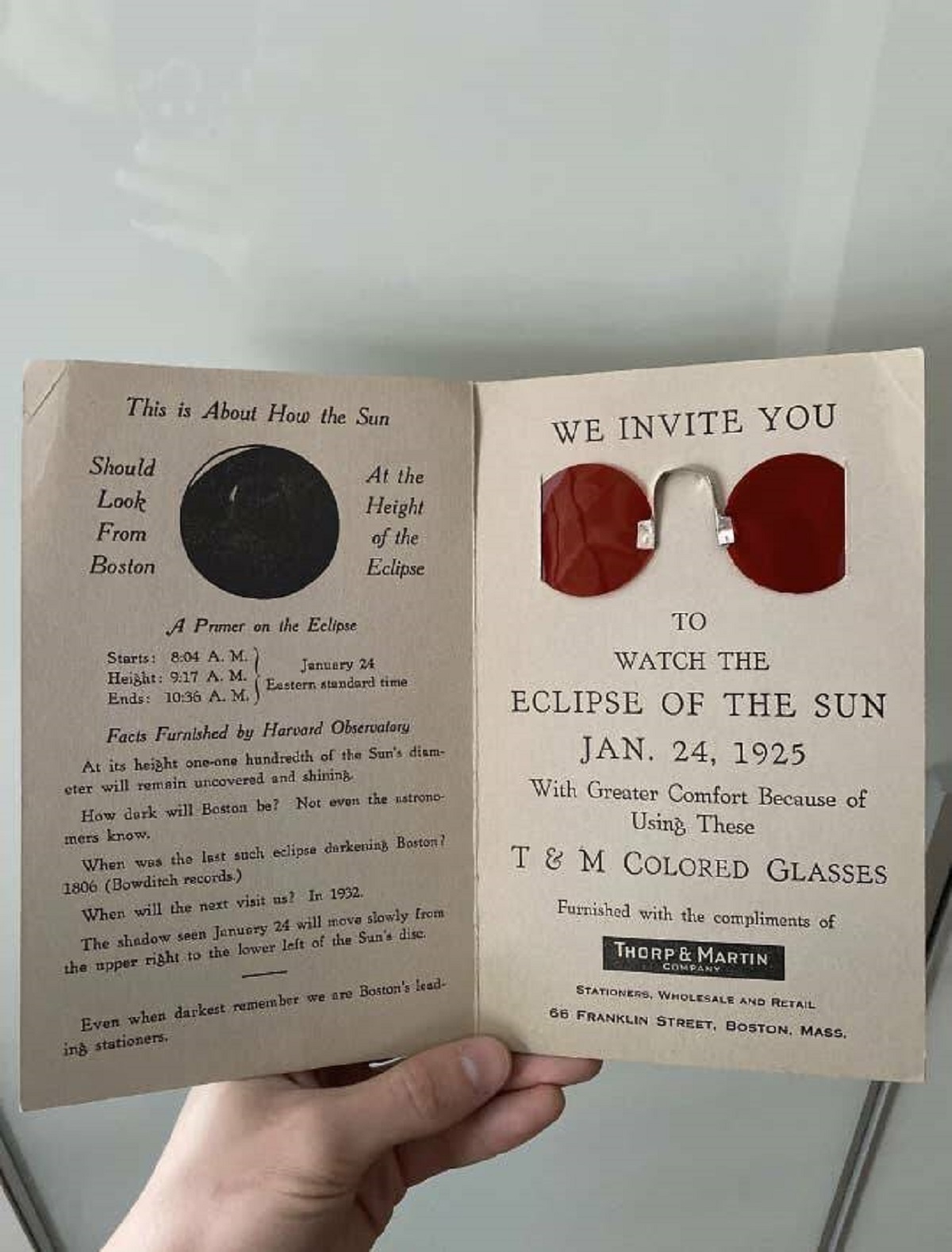 These 1925 solar eclipse glasses also make me feel weirdly connected to the people of the past, especially because NYC saw a huge solar eclipse not too long ago.