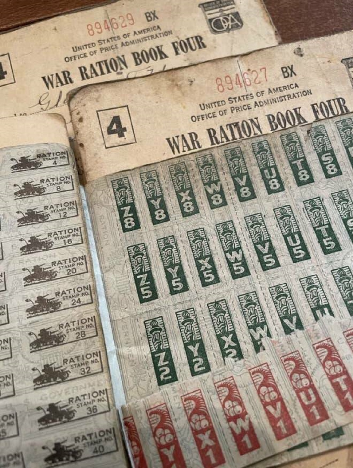 Here's what 1944 war ration books looked like during WWII.