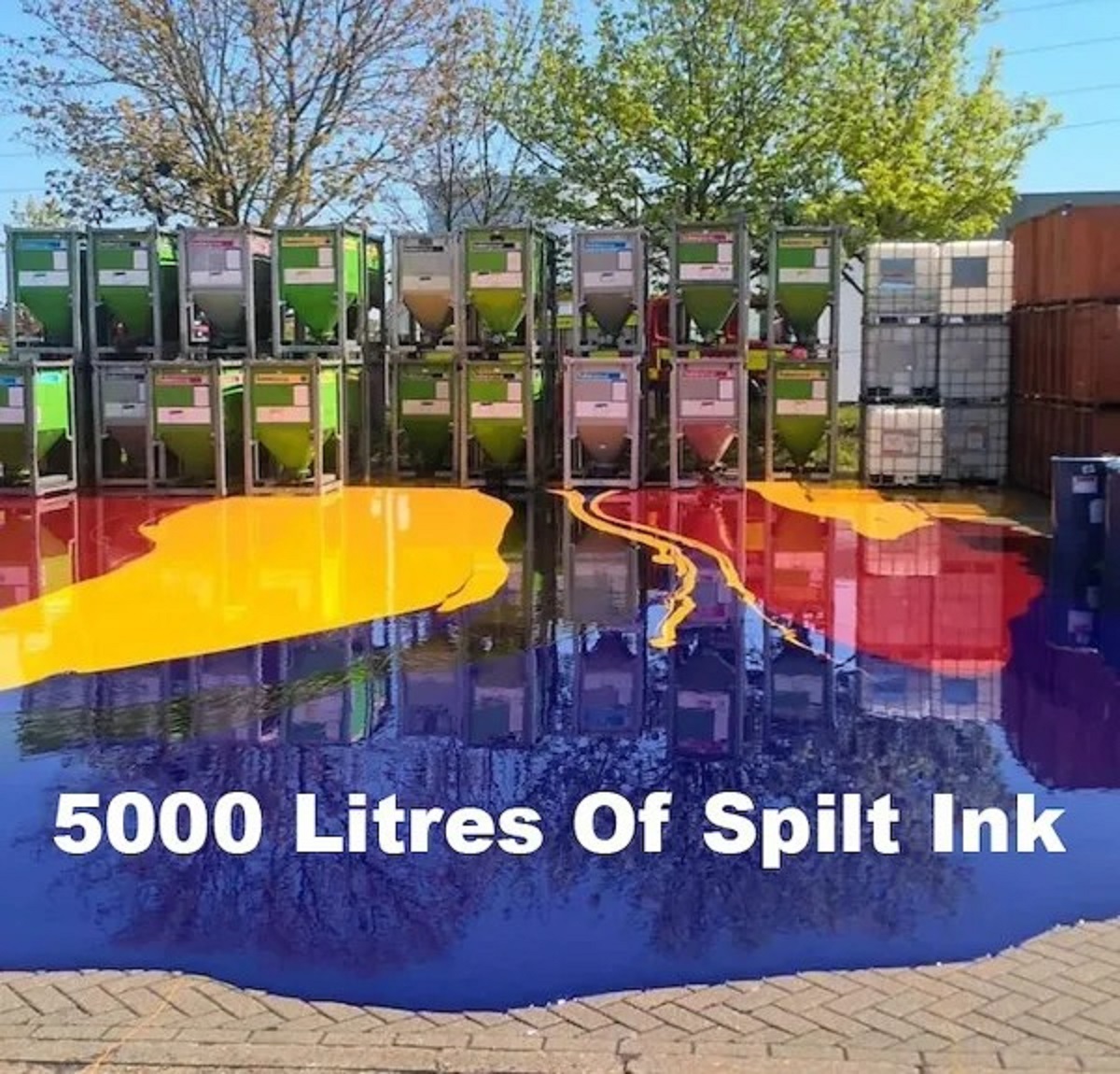 17500 litres of spilled ink - 5000 Litres Of Spilt Ink