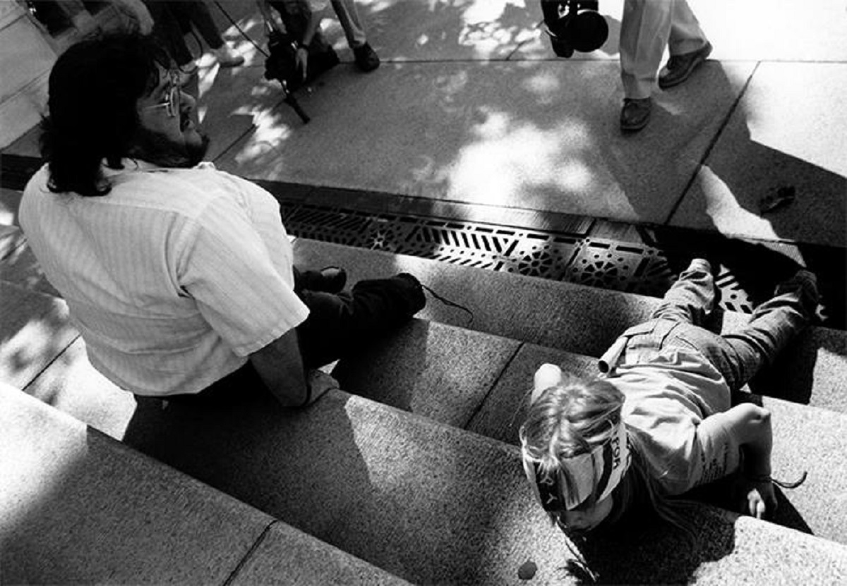 that March 12th, 1990, over 60 disability rights activists abandoned their mobility aids and climbed, crawled, and edged up the 83 stone steps of the U.S Capitol, demanding the passage of the Americans with Disabilities Act, which had been stalled in Congress. It was called the 'Capitol Crawl'.