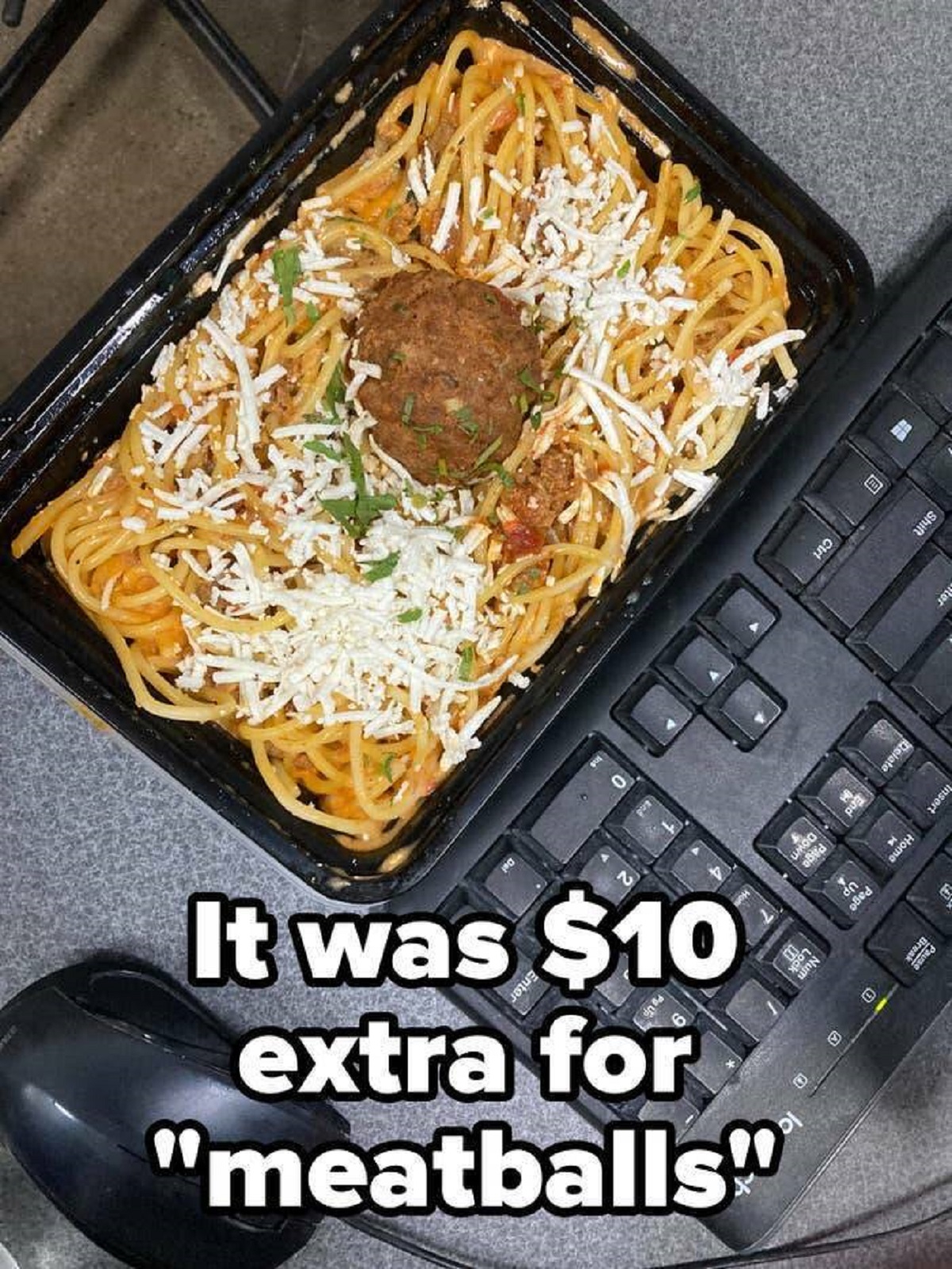 yakisoba - It was $10 extra for "meatballs"