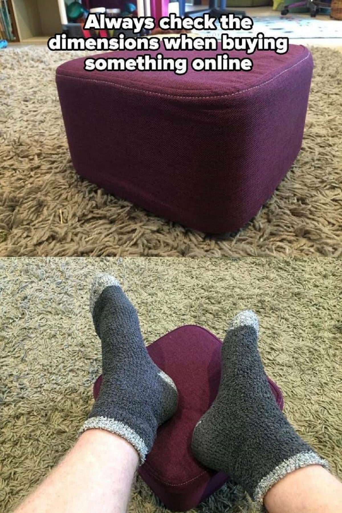 sock - Always check the dimensions when buying something online