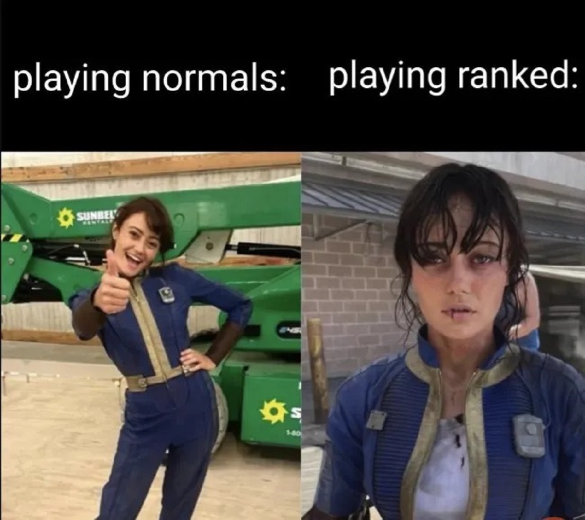 fallout lucy meme - playing normals playing ranked Sunbel 1192 s 180