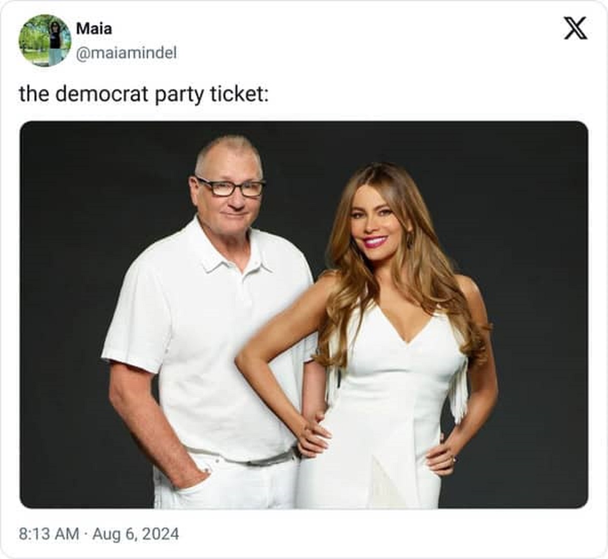 Maia the democrat party ticket X