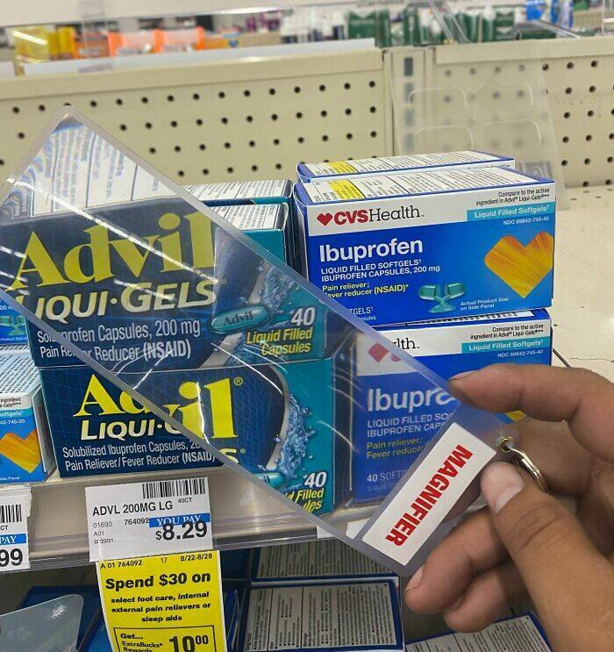 pill - Advil QuiGels Soprofen Capsules, 200 mg Pain R Reducer Nsaid A Liqui Solubilized Ibuprofen Capsules, 20 Pain RelieverFever Reducer Nsaid Advl 200MG Lg 99 A01 264092 $8.29 222 Spend $30 on aled fool care, Internal ternal pain relievers or sleep aids