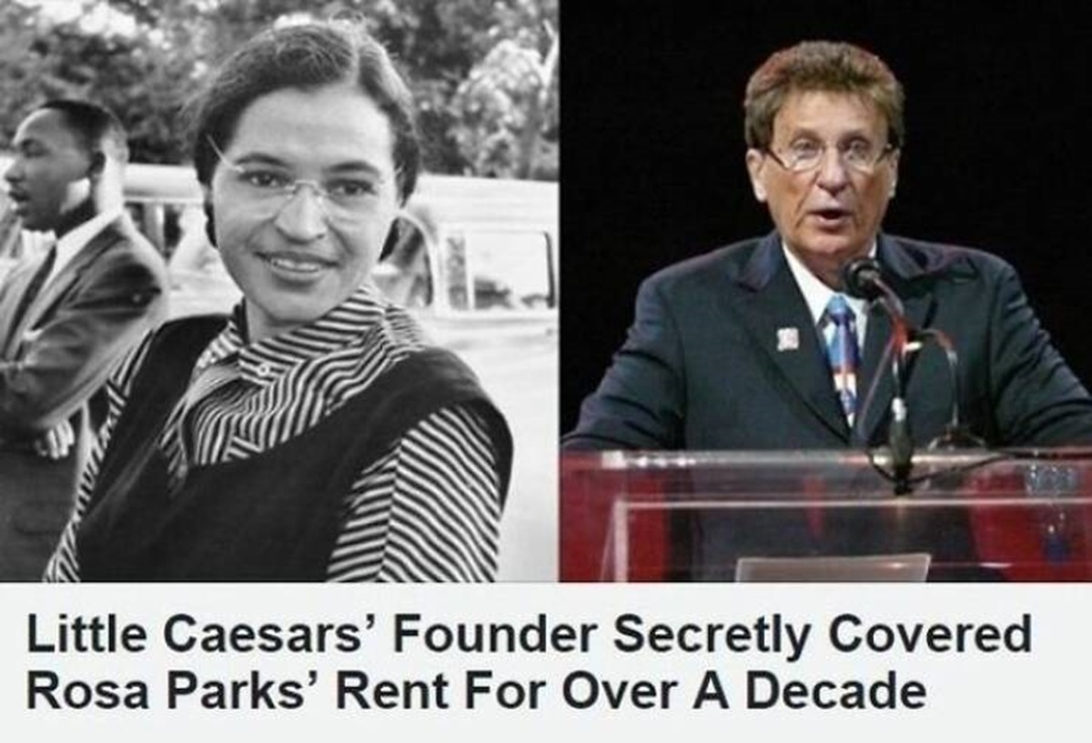 "The Pizza Chain Founder Paid Rosa Parks Rent From 1994 Until Her Death In 2005"