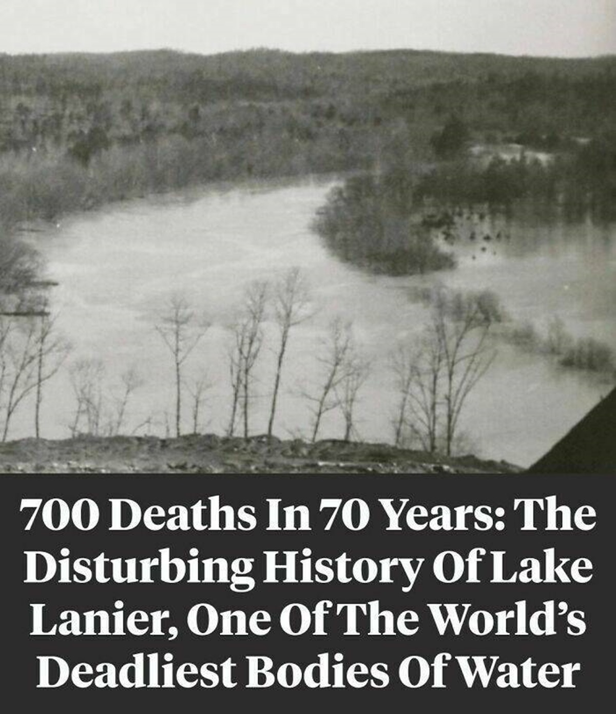 "In 1956, The United States Army Corps Of Engineers Forcibly Cleared Out The Historically Black Town Of Oscarville, Georgia, In Order To Build A Lake In Its Place"

"Some 250 families were displaced, 50,000 acres of farmland were destroyed, and 20 cemeteries were either dug up or completely engulfed by the lake's waters. Afterward, the town of Oscarville remained disturbingly intact just below the surface of the water — making it one of the most dangerous lakes in America to this day. In the 70 years since its creation, some 700 people have been k*lled in the lake, many of them ensnared by the ruins of the former town and unable to get out. Many of the deaths have been so grisly and so inexplicable that some have come to believe that the lake is cursed and that restless spirits haunt its depths.⁠"