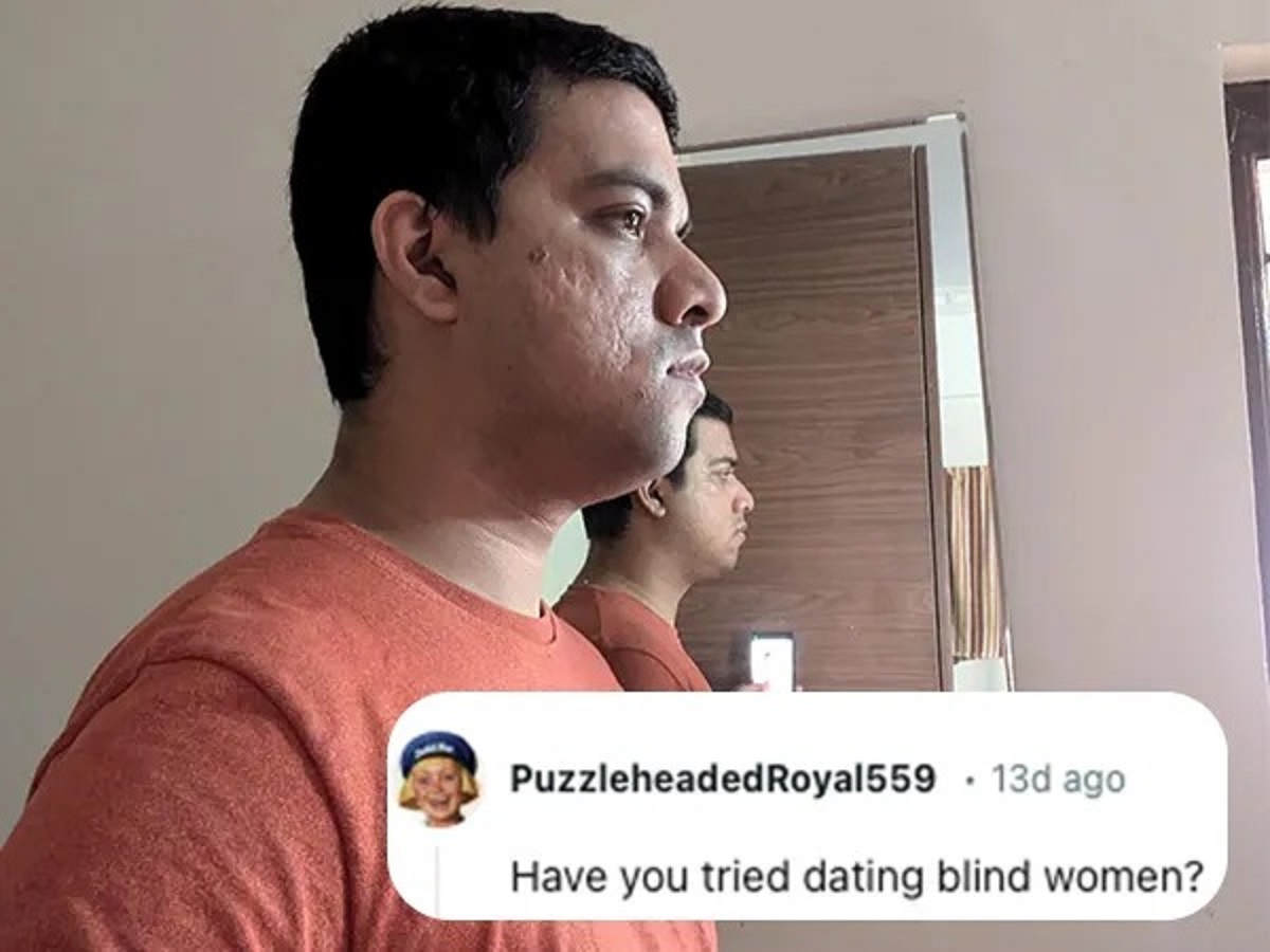 people who asked to be roasted - photo caption - Puzzleheaded Royal559 13d ago Have you tried dating blind women?