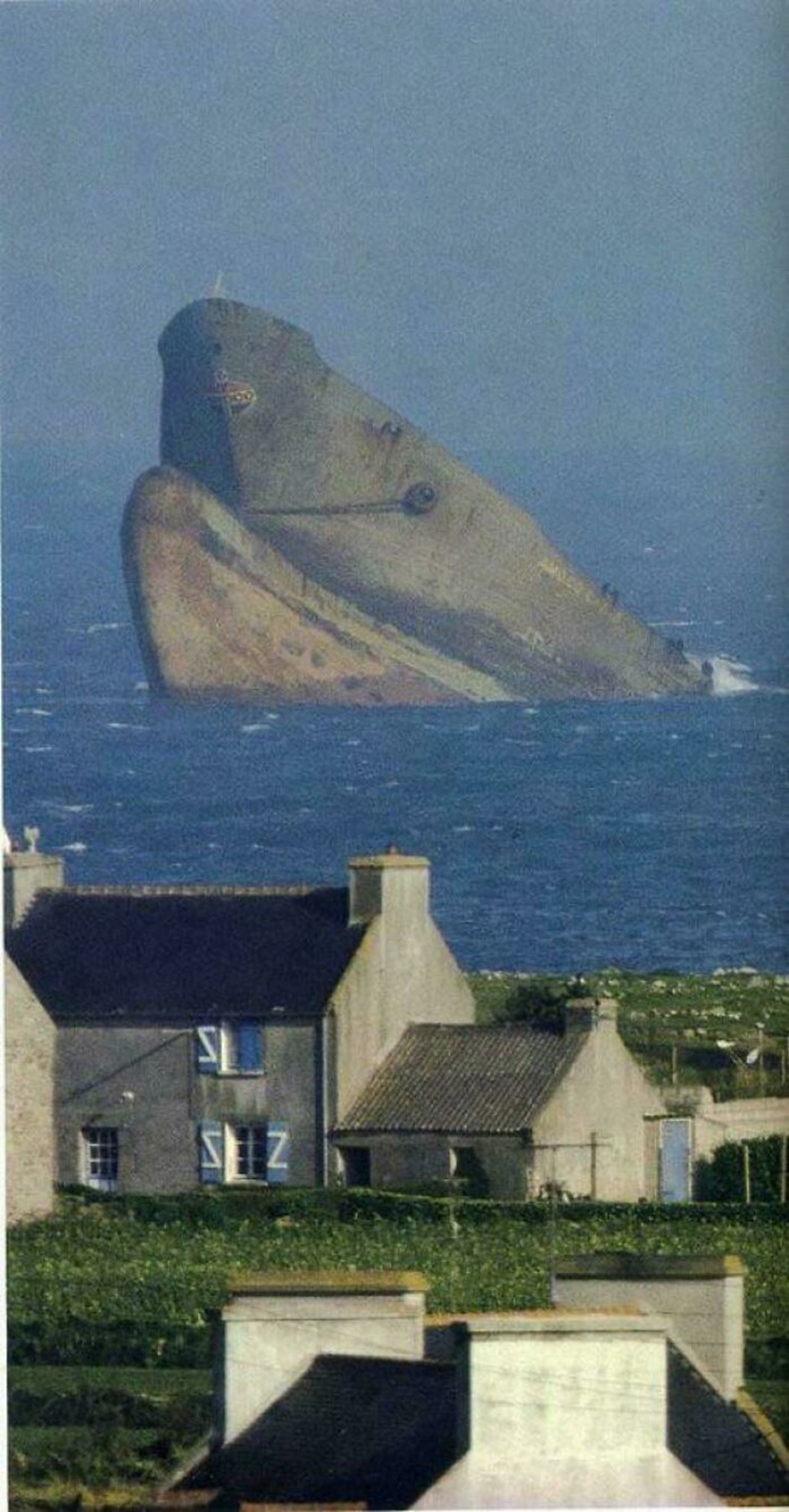 The Famous Tanker Amoco Cadiz, Sinking Off The Coast Of Brittany In 1978