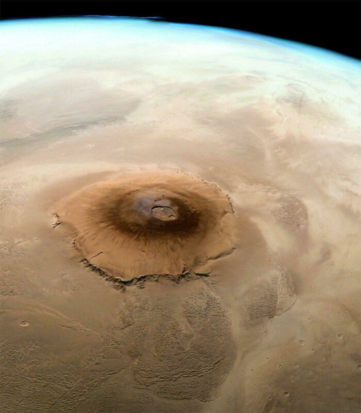 Olympus Mons, The Tallest Mountain In The Solar System At 21.9 Km (13.6 Mi; 72,000 Ft) High