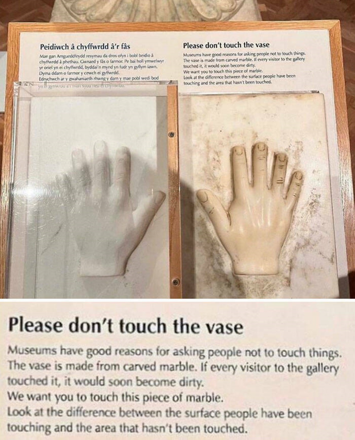 "A Museum Demonstrating What Happens When You Let Visitors Touch Marble"