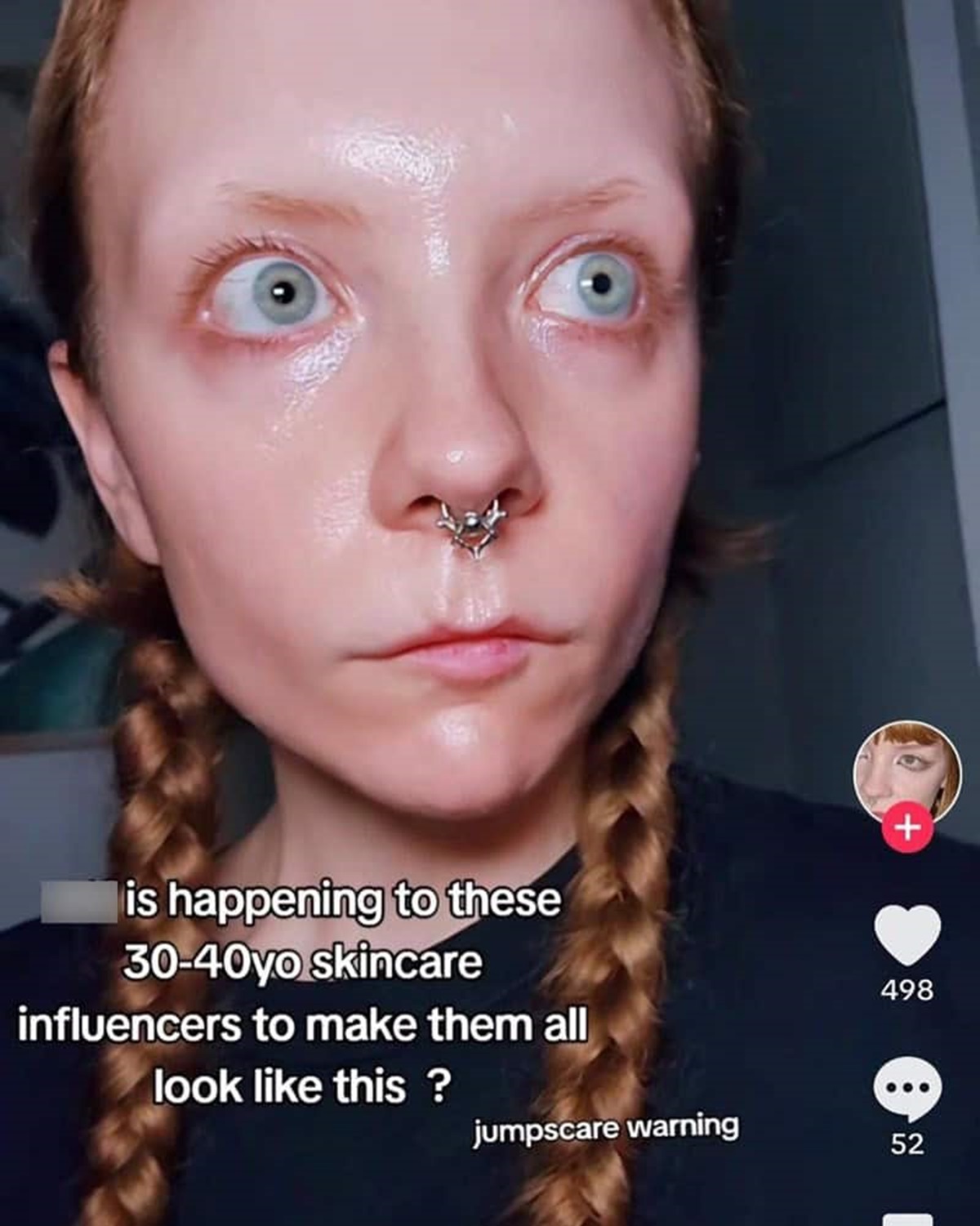 girl - 498 jumpscare warning 52 is happening to these 3040yo skincare influencers to make them all look this? |