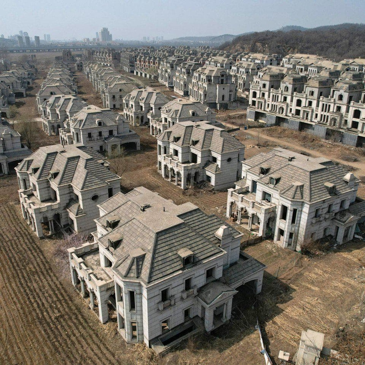 Ghost town of abandoned mansions, Shenyang, China