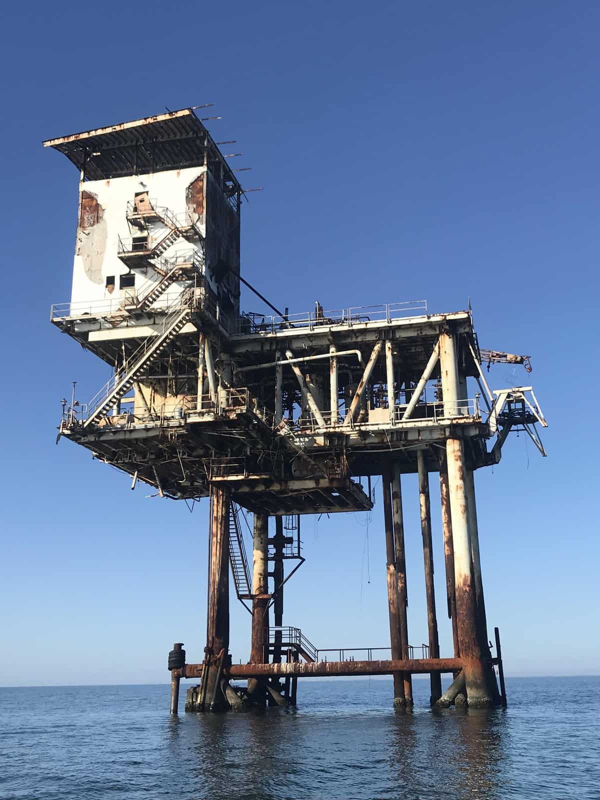 Abandoned Oil Rig in the Gulf of Mexico