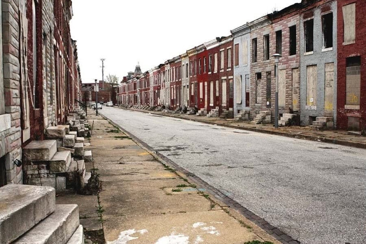 Abandoned Row Houses in Baltimore, Maryland