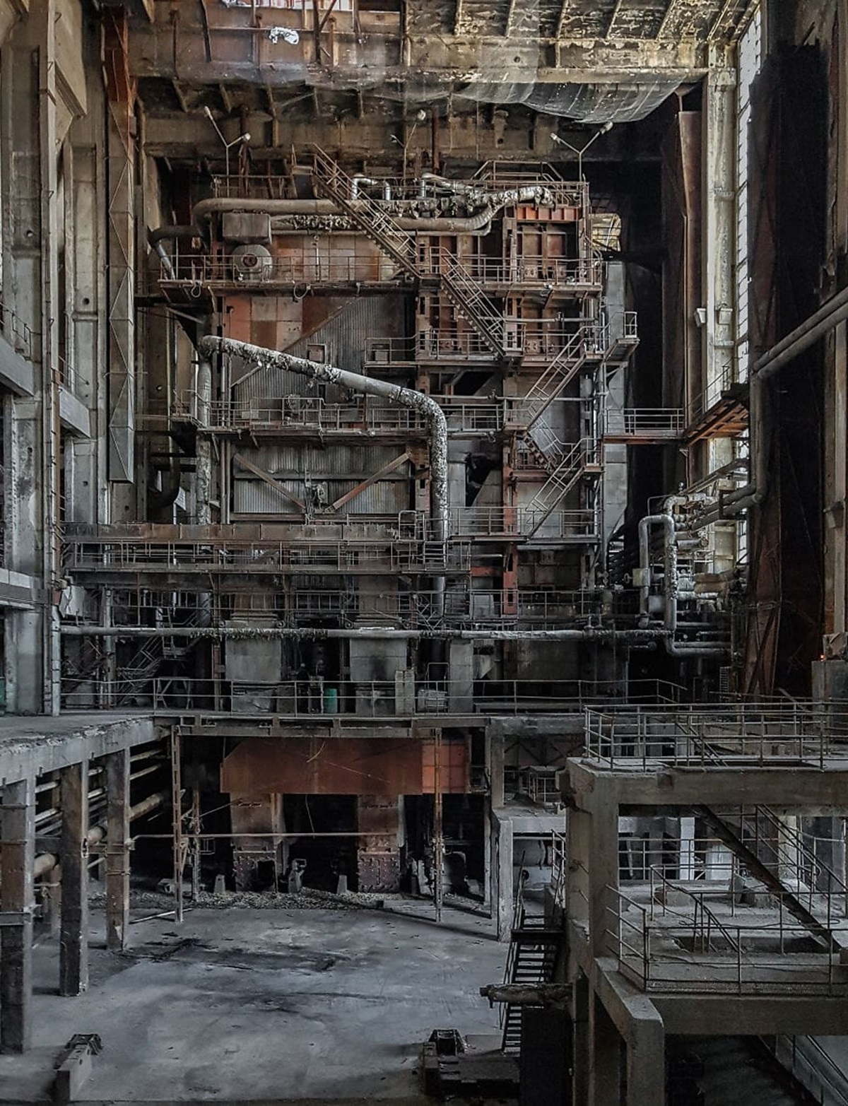 Massive forgotten industrial site in Hungry strangely beautiful