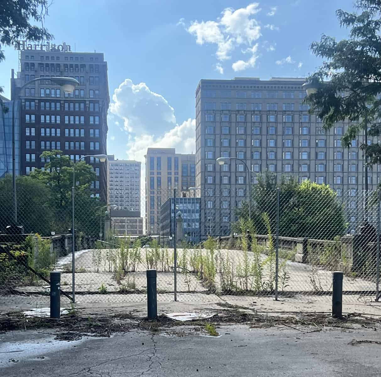 Defunct bridge in downtown Chicago