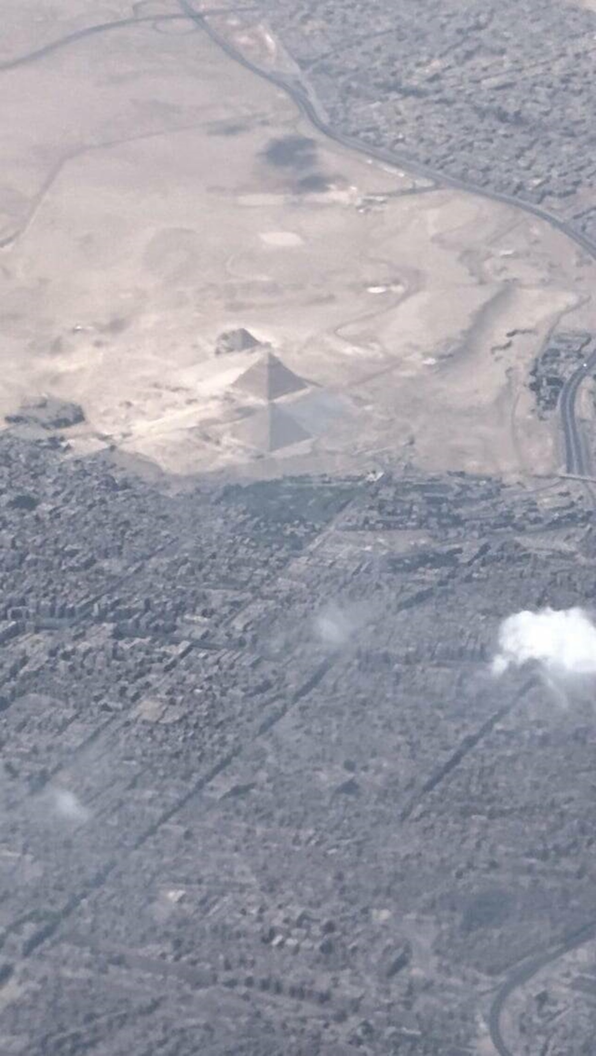 "I saw the Pyramids on my flight"