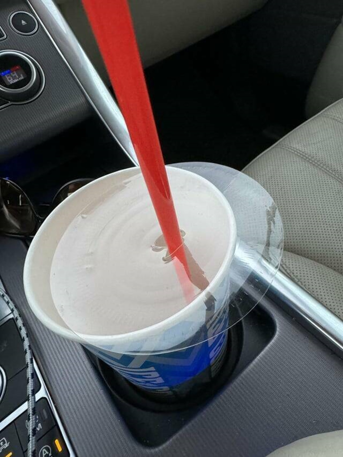 "I left this cup in my car and after a couple days in the sun, the lid flattened out."