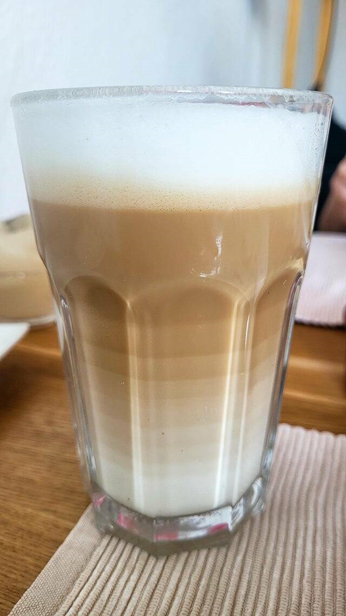 "Latte macchiato I made settled in 11 layers"